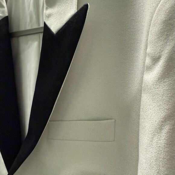 J.Lindeberg Men’s Blazer Western Fringe White Black Rodeo Maximalism Size 48 NWT - Picture 5 of 11